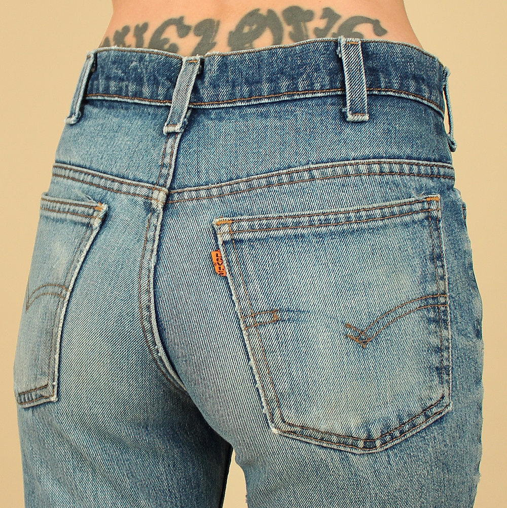 70's LEVI'S Bell Bottoms Vintage Jeans Patchwork Hippie Big Bells Denim 684  — Hellhound Vintage