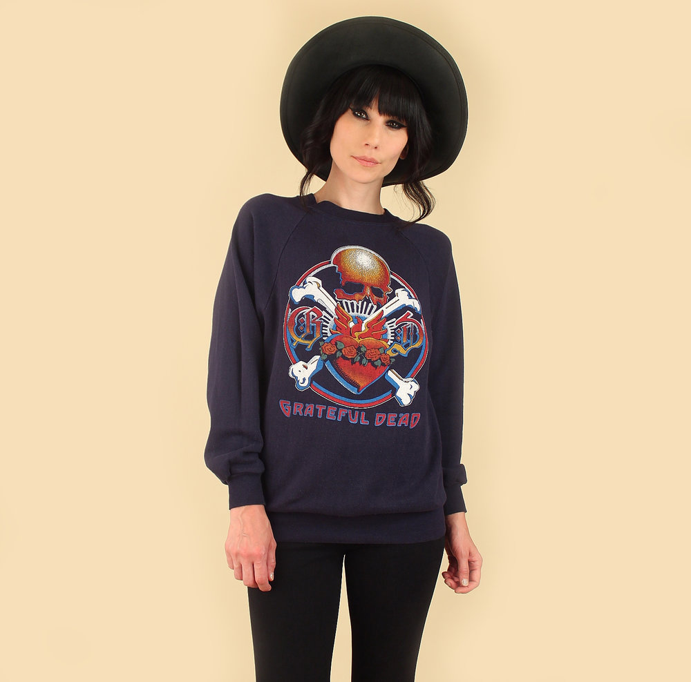Vintage Grateful Dead Sweatshirt 1981 Go To Heaven Tour Hellhound Vintage