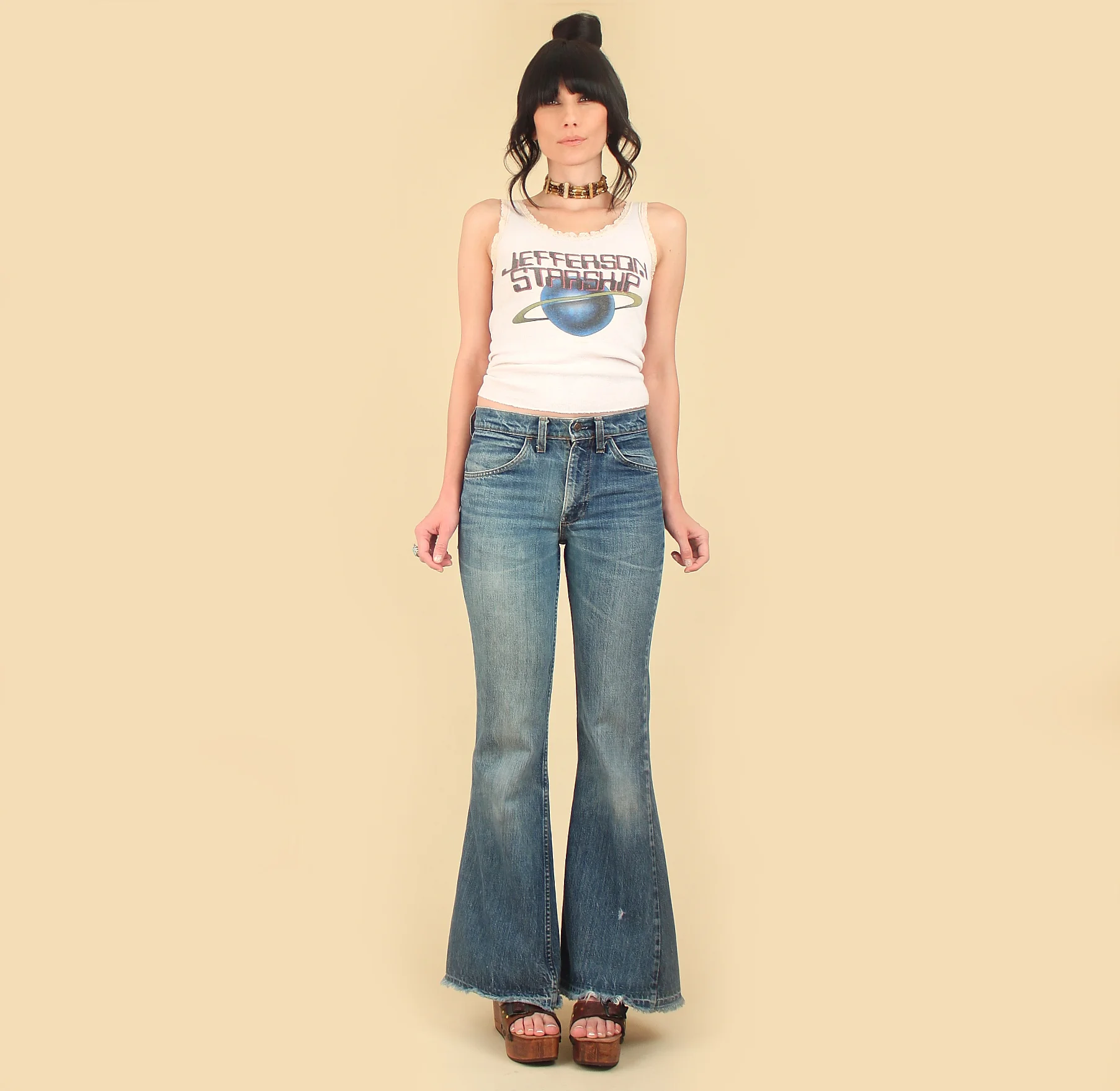 vintage levis jeans levi's 684 Big Bells Bell Bottom bottoms faded hellhound vintage hellhoundvintage 1970s 70 1960s 60s fashion style clothing store shopping hippie woodstock era street style LVC