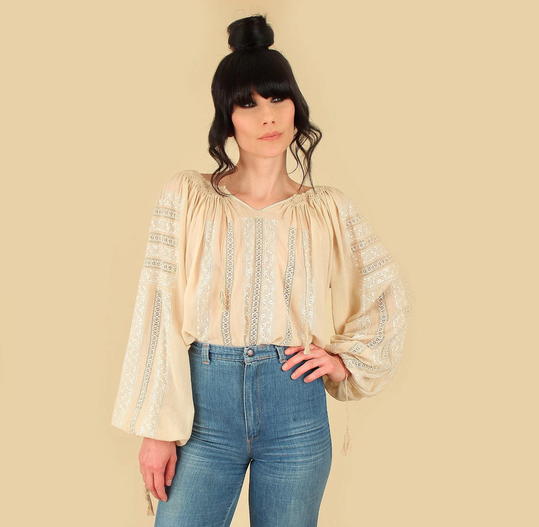 #hellhoundvintage vintage romanian ie blouse hand embroidered cotton silk hellhound vintage hellhoundvintage vintageclothing vintagestore fashion bohemianstyle