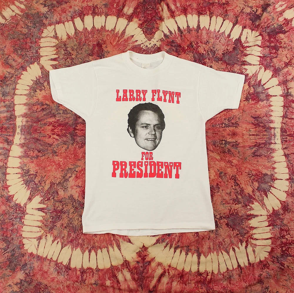 RARE Original 1984 LARRY FLYNT FOR PRESIDENT Vintage T Shirt 