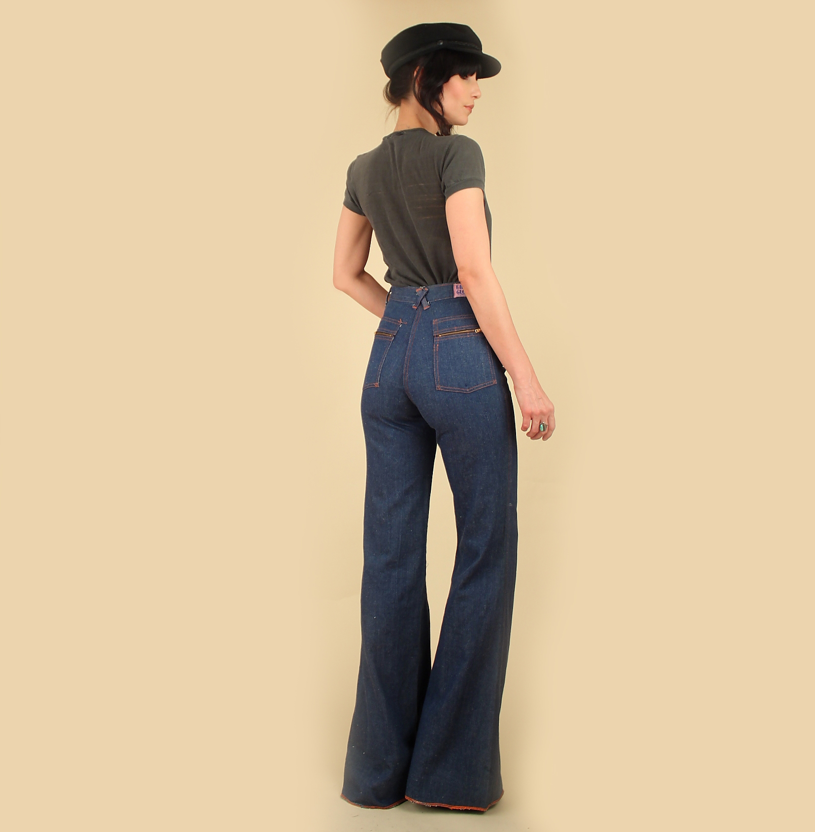Vintage 70's Ultra High Waisted Bell Bottom Jeans // by Faded 