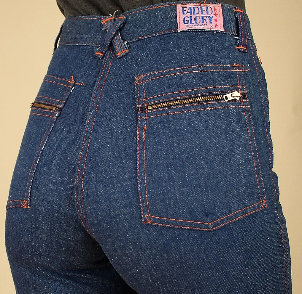 Vintage 70's Ultra High Waisted Bell Bottom Jeans // by