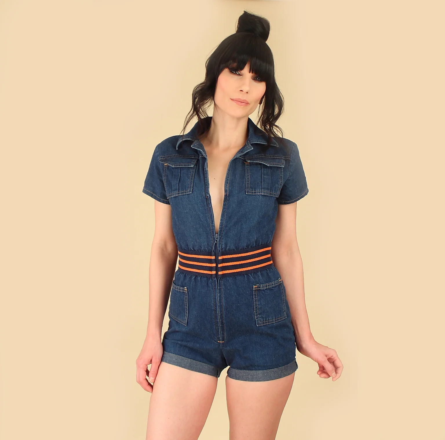 70s romper shorts