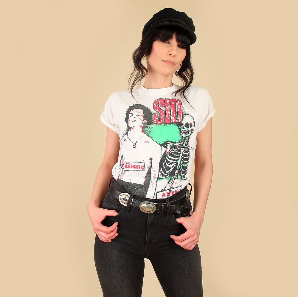 ViNtAgE 80's SID VICIOUS Sex Pistols T-Shirt // RARE 1985 Punk Tee — Hellhound Vintage