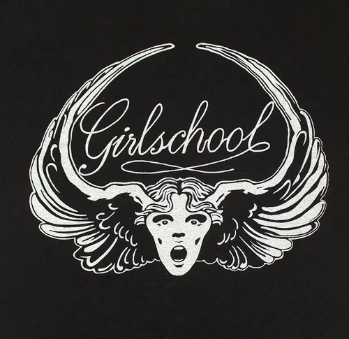 ViNtAgE 80's GIRLSCHOOL T Shirt // DEADSTOCK // '82 Screaming Blue