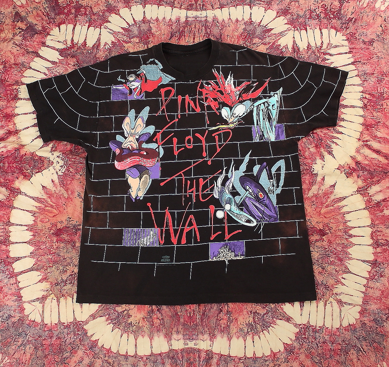 Vintage PINK FLOYD T Shirt // THE WALL // Allover Print Single ...