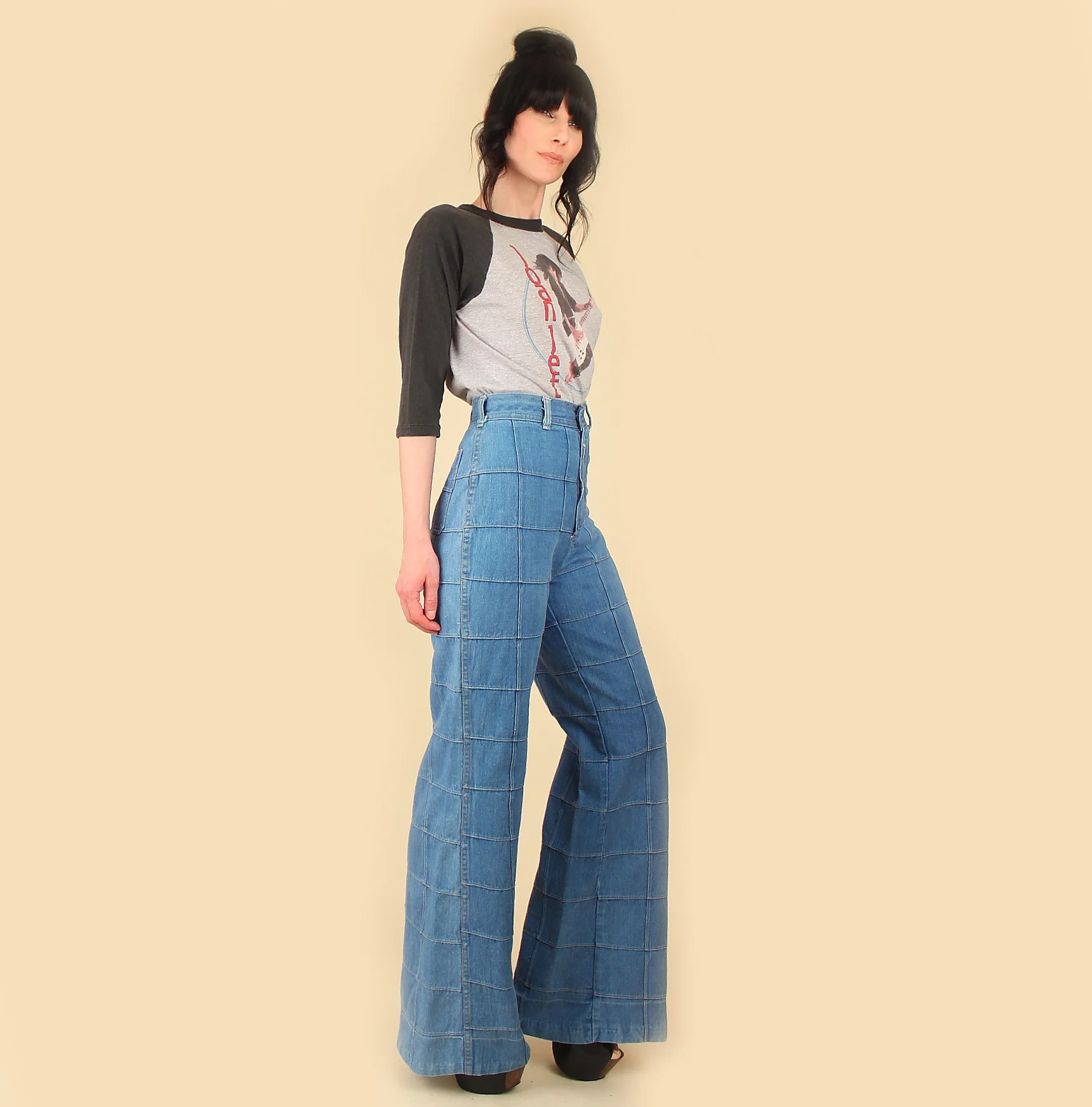 window pane blue jeans