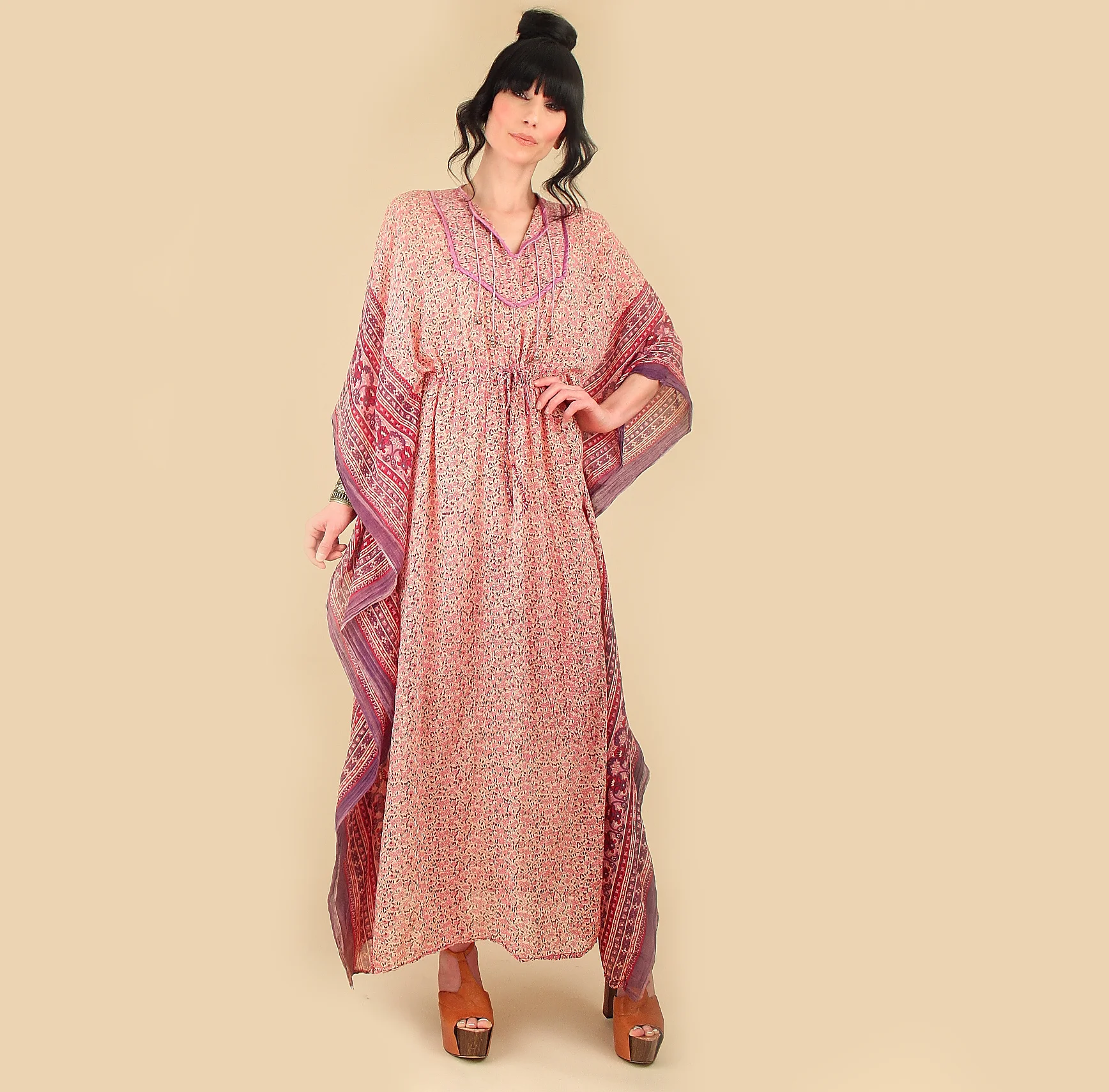 Vintage Bohemian Cotton Dresses 1970s Indian Gauze Cotton Authentic True Real Vintage Woodstock Fashion Style 60s 1960s 70s Made in India Hellhound Vintage Hellhoundvintage