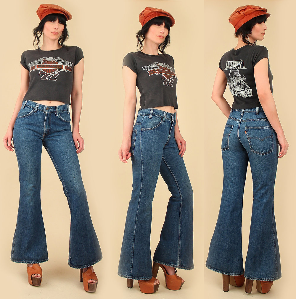 Vintage 1970's 684 Levi's Bell Bottom Jeans // Incredible Vintage Fade —  Hellhound Vintage