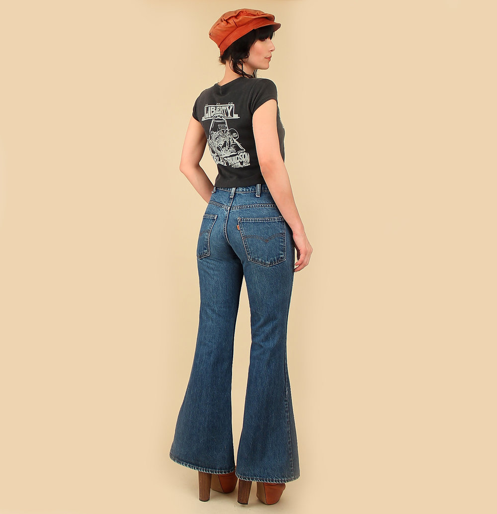 Vintage 1970's 684 Levi's Bell Bottom Jeans // Incredible Vintage Fade —  Hellhound Vintage