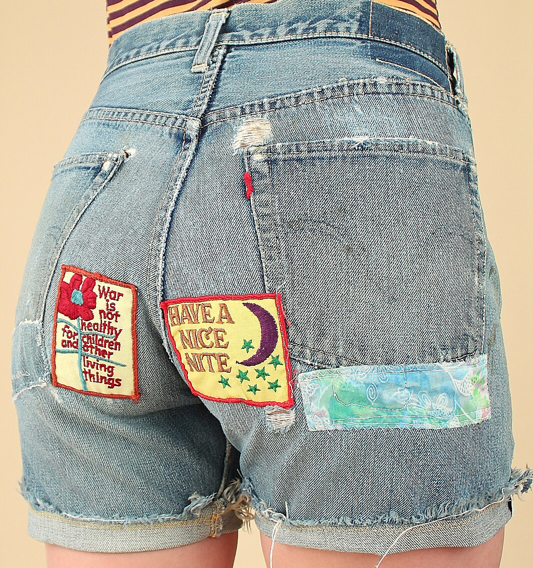 hippie jean shorts