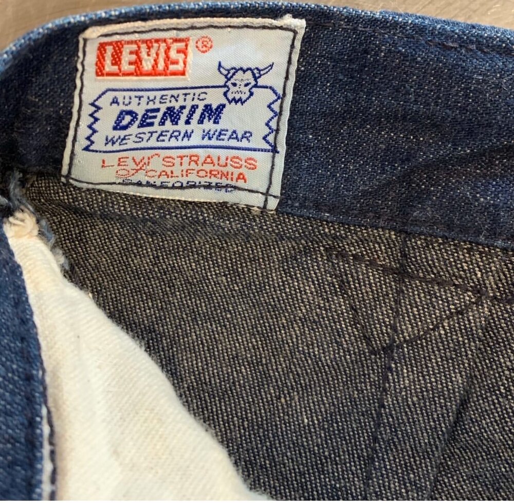 1950's RARE Levi's Short Horn Ranch Jeans // Sanforized Dark Denim // Levis  Western Wear — Hellhound Vintage
