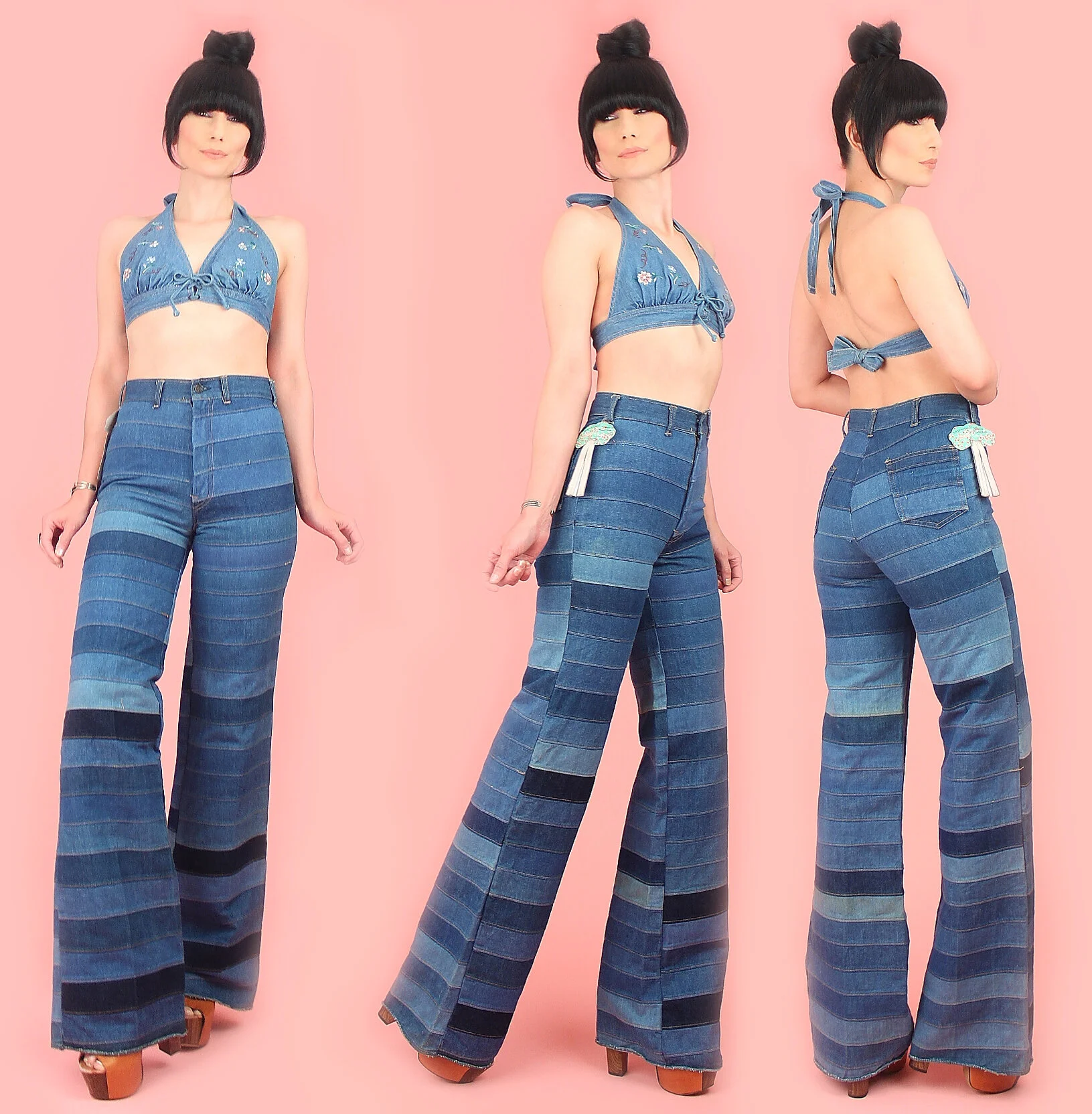 patchwork bell bottoms