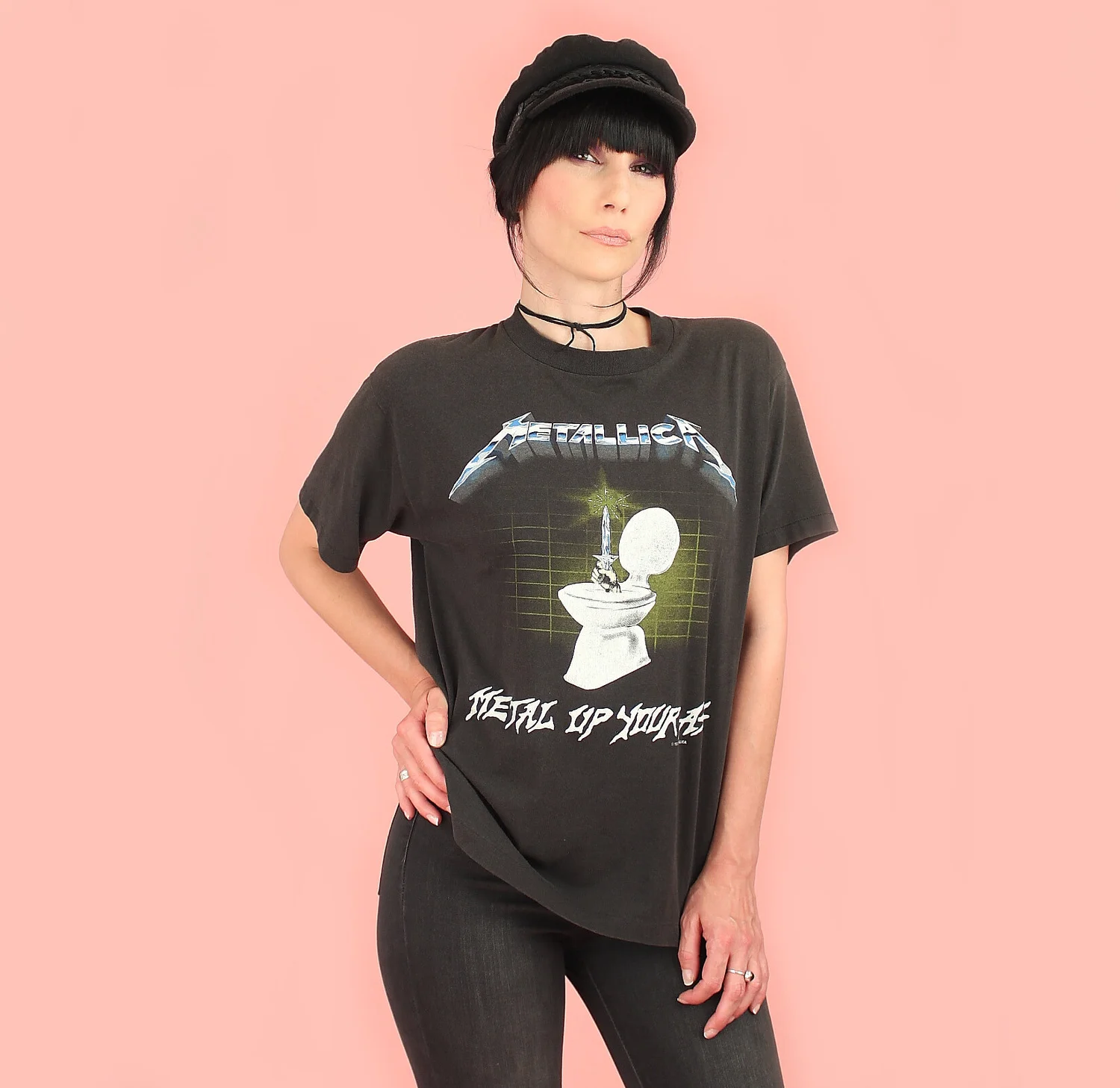 Original vintage 1985 Metallica Metal Up Your Ass Glow In The Dark Shirt | WyCo Vintage
