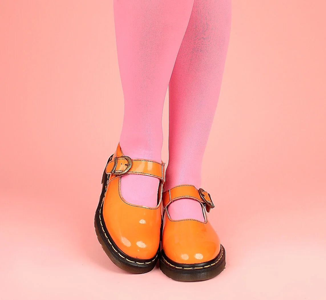 〜90's Dr.Martens England \"Merry Jane\" EUR38 US7.5 Made in England Dr Martens Black T-strap Mary