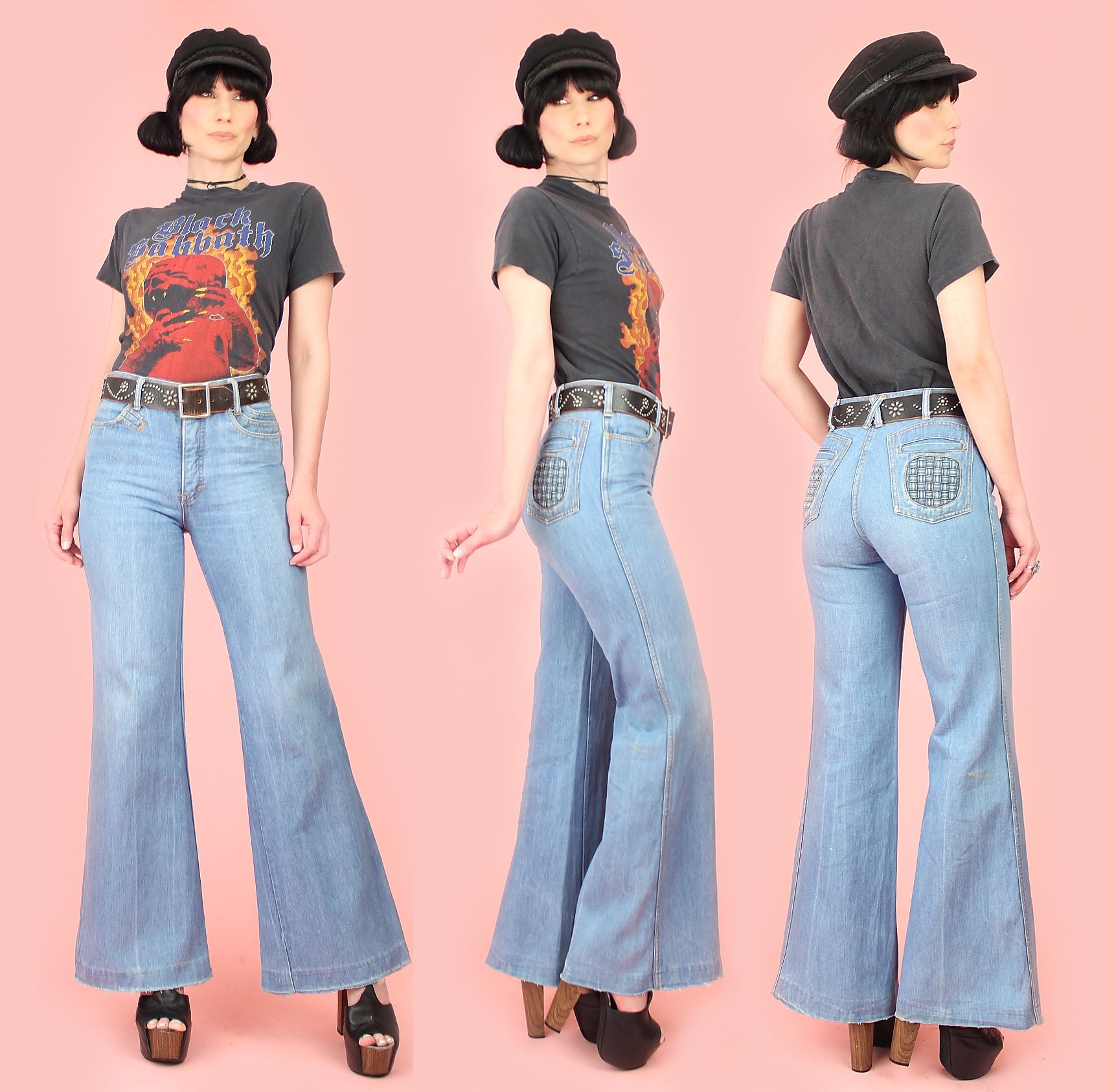 RARE ViNtAgE DITTOS Jeans // Saddleback // High Waisted Bell Bottoms ...