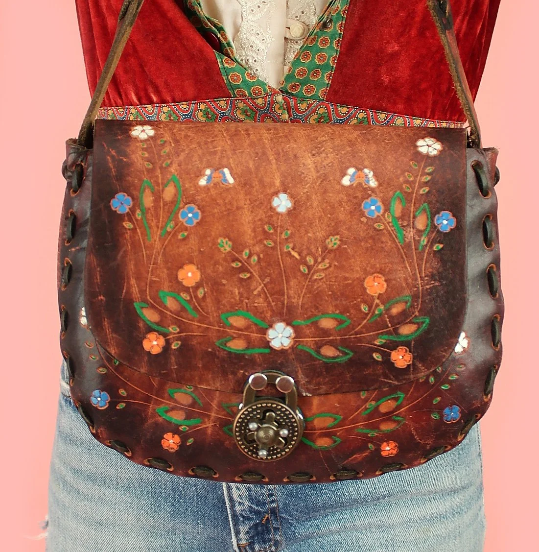 70's leather purse