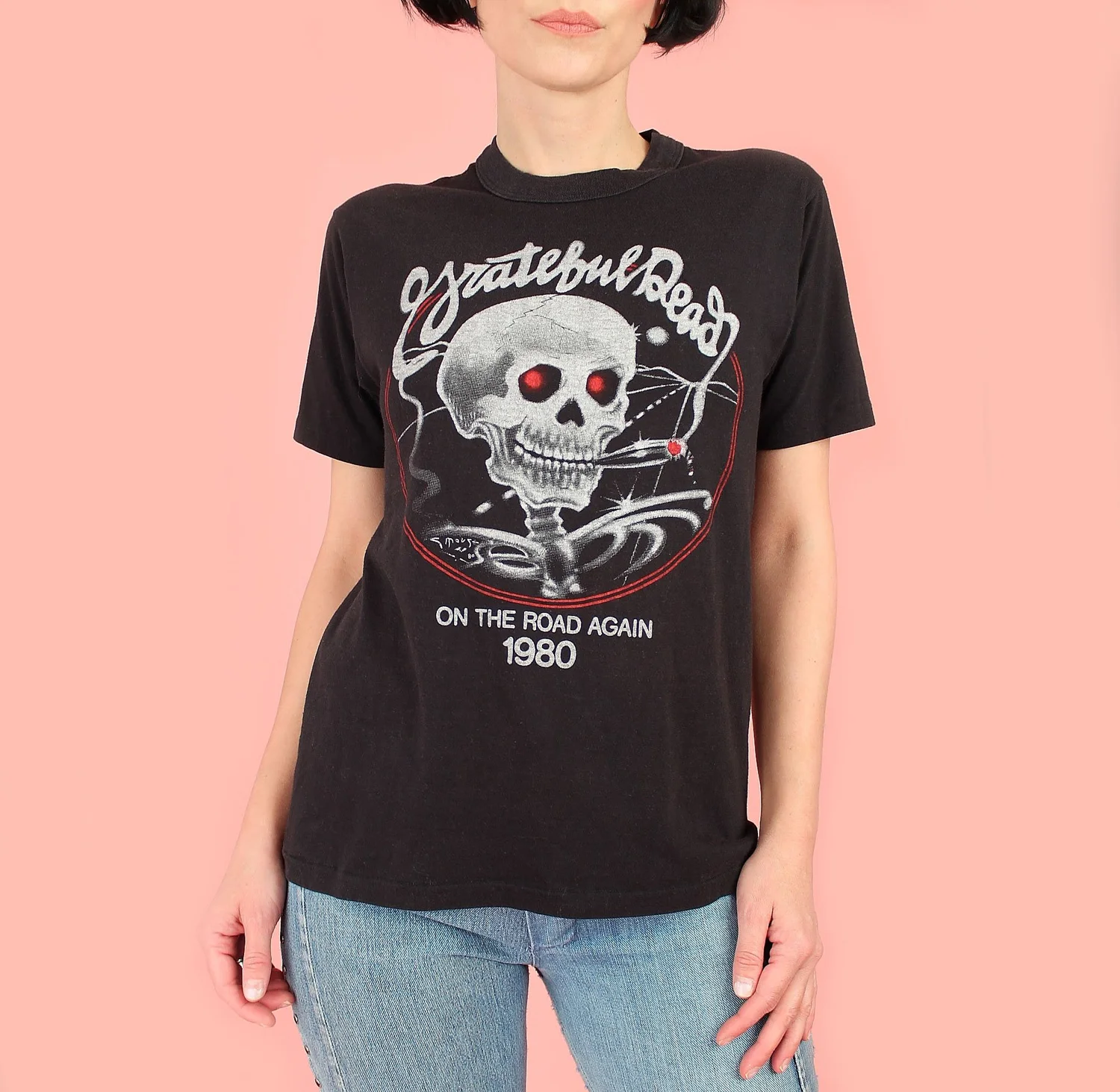 Original Uncensored 1980 Grateful Dead Tour T-Shirt // On The Road 