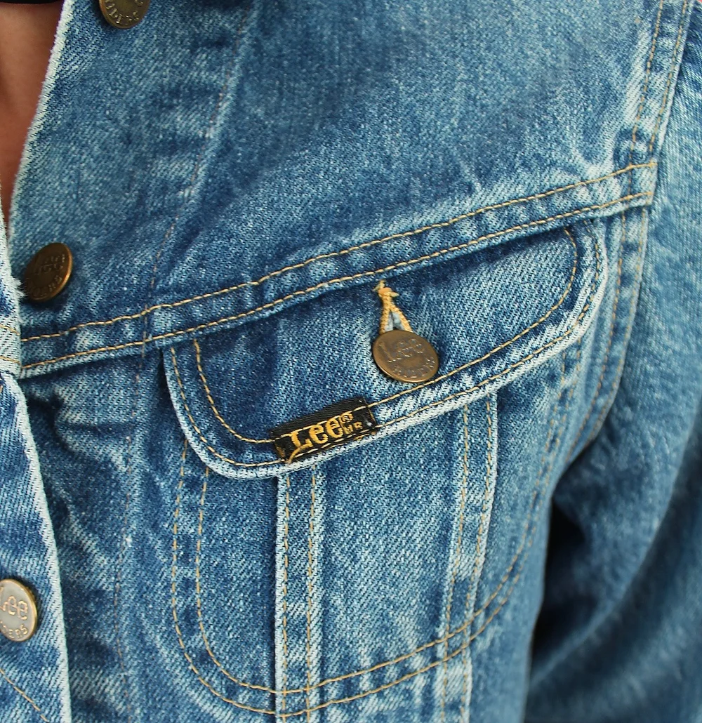 Vintage 70's 80's Cropped Lee Rider Jean Jacket — Hellhound Vintage