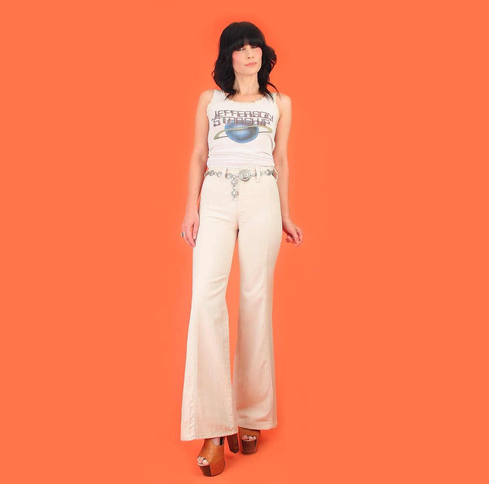 Vintage 70s New Friends Bell Bottoms // Disco Side Detail