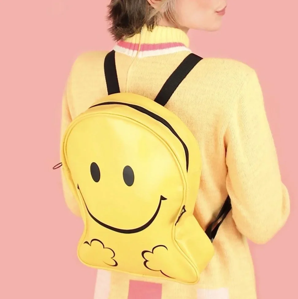 Vintage 90's Smile Club Pop Art Raver Backpack  Hellhound Vintage