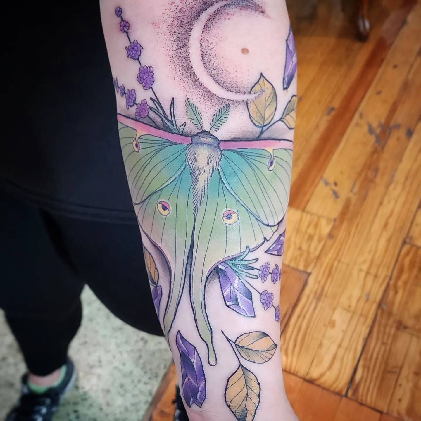 Fun Luna moth on Erin #lunamothtattoo