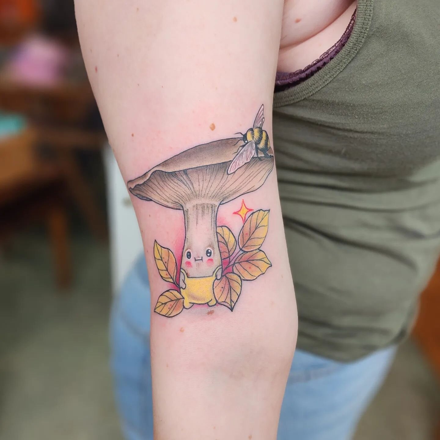 Thank you Paige, for giving this cute little dood a home! #mushroomtattoo  #stlartist #tattooart