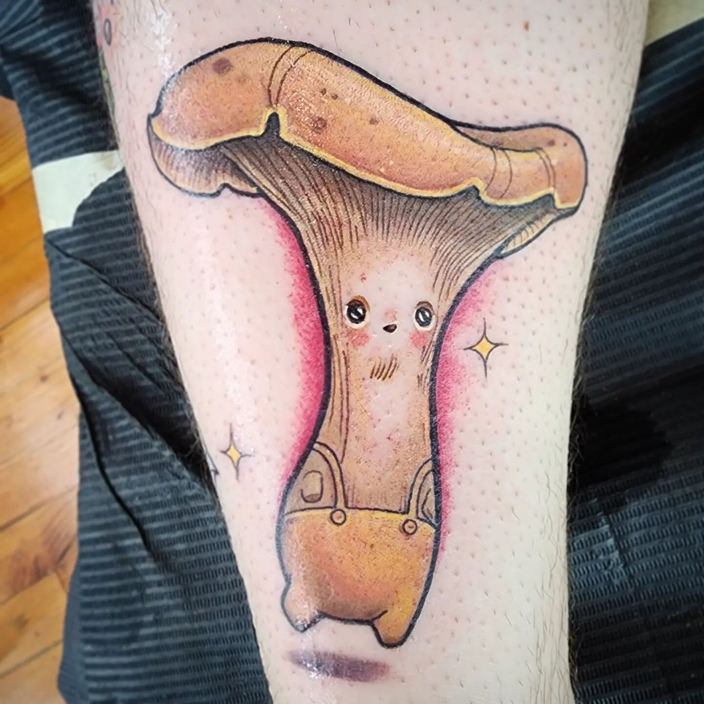 So much cuteness with Gemma today, making this little lad. Thank you! #mushroomtattoo #stlartist #stlart #Mushroom