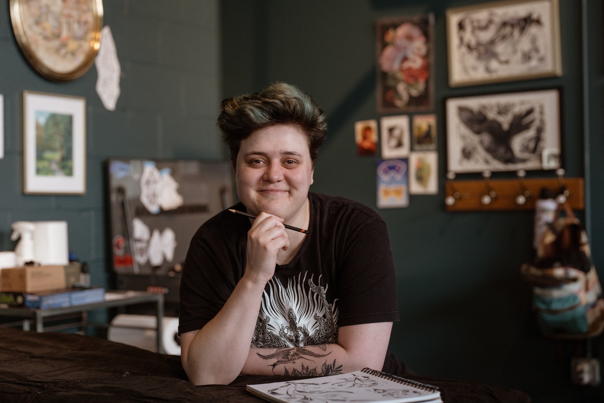 Ren Stewart - Surrealism, Illustrative, Fine Line Tattoo Artist in St. Louis – Tattoo apprentice