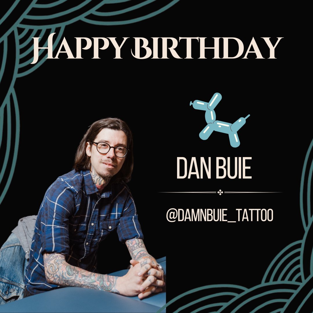 Happy Birthday to the one and only @damnbuie_tattoo 🤠⁠
⁠
There aren't many styles that Dan can't tackle with expertise and confidence. We are so glad to have this guy on our team. He brings 13 years of experience to the table. Some of his favorite s