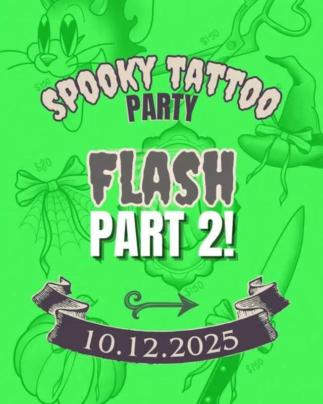 🖤 10 YEARS OF ALCHEMY 🖤⁠
⁠
🎃 Spooky Flash Tattoos⁠
✨ $10 OFF ALL Piercings⁠
🙌 PLUS: Every guest who checks in is entered to win a $100 Gift Card⁠
⚡ BONUS: Tag 3 friends + RSVP for an extra entry⁠
⁠
📅 Sunday, October 12th⁠
🕛 12 PM &ndash; 6 PM⁠
