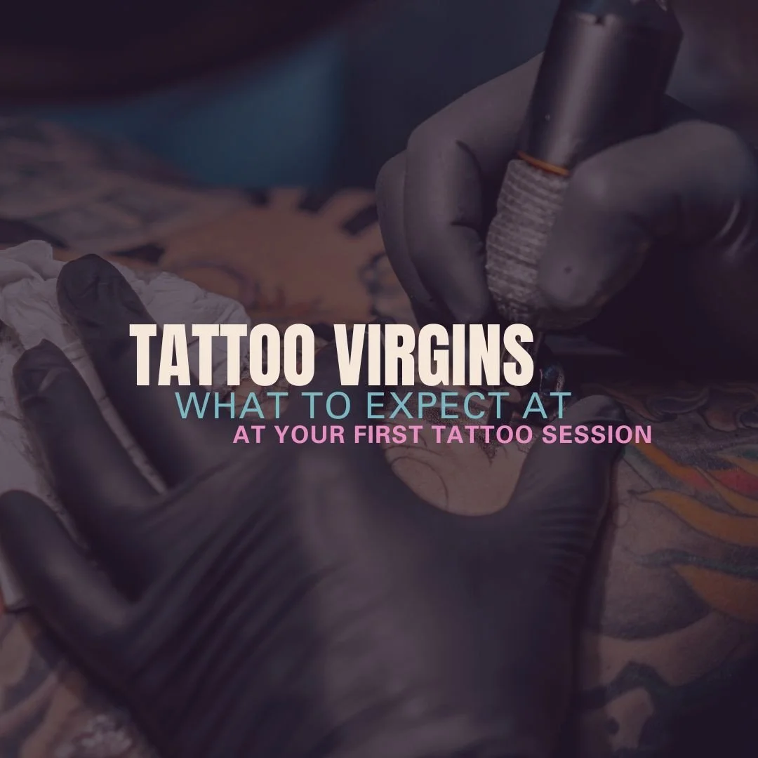 We are happy to give any first time tattoo clients a run down of what to expect during their first session! ⁠
⁠
Remember, this is your body and your tattoo- it is okay to change your mind about your tattoo during the stencil phase (before being tatto
