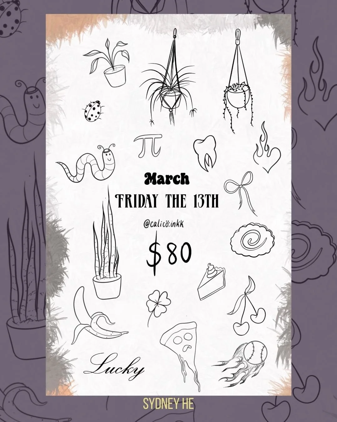 Friday the 13th tattoo flash by female st. louis tattoo artist