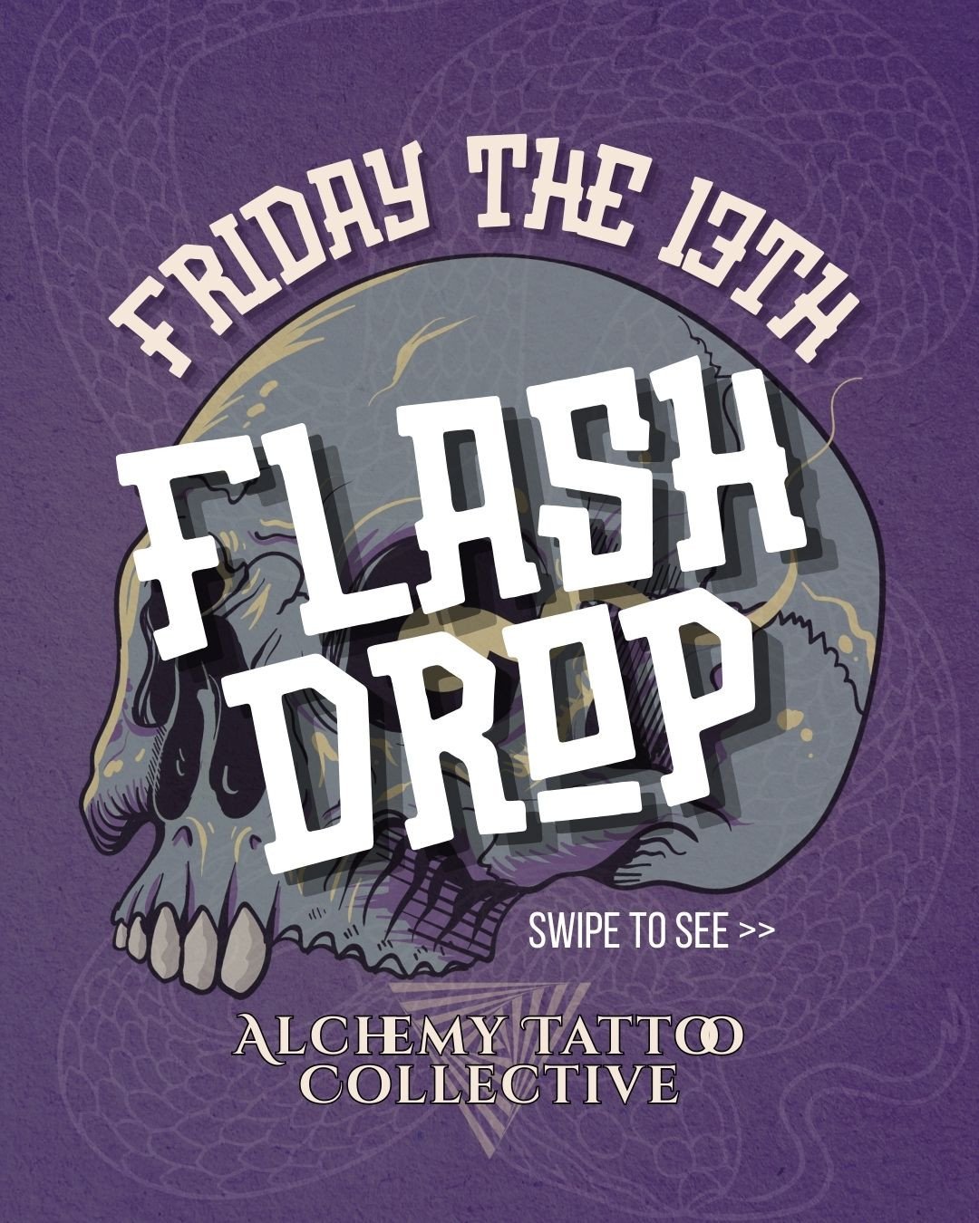 friday the 13th flash drop is here 🖤 swipe to see all the designs from our artists for march 13th.⁠
walk-ins welcome 11am&ndash;6pm &middot; designs starting at $80 &middot; all repeatable &middot; bring a friend for matching tattoos⁠
can't make it 