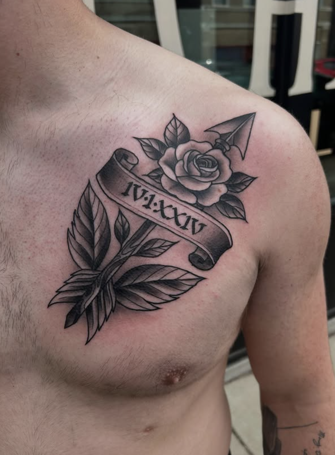 Traditional Rose Tattoo by CJ Oliver