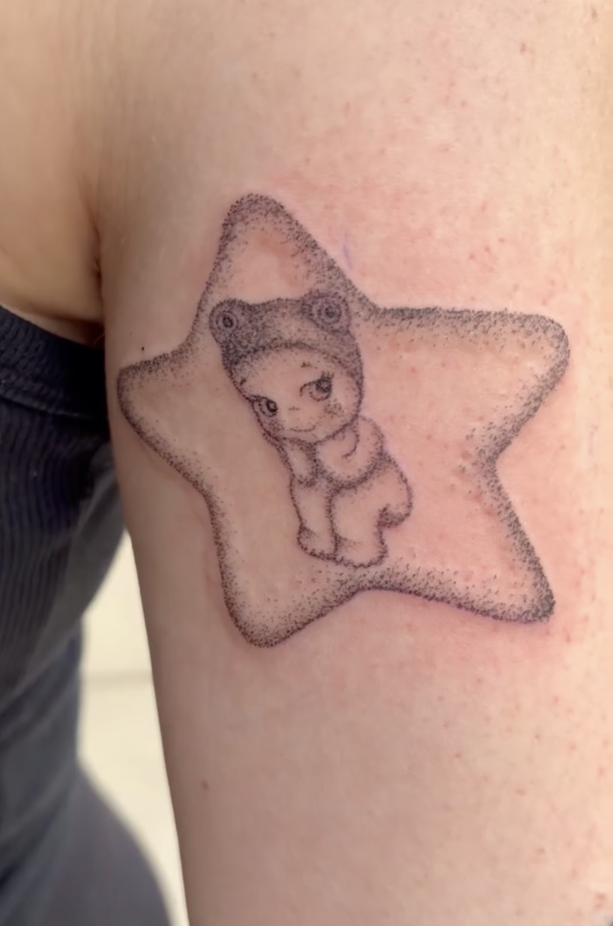 Dotwork Star Tattoo by Sydney He