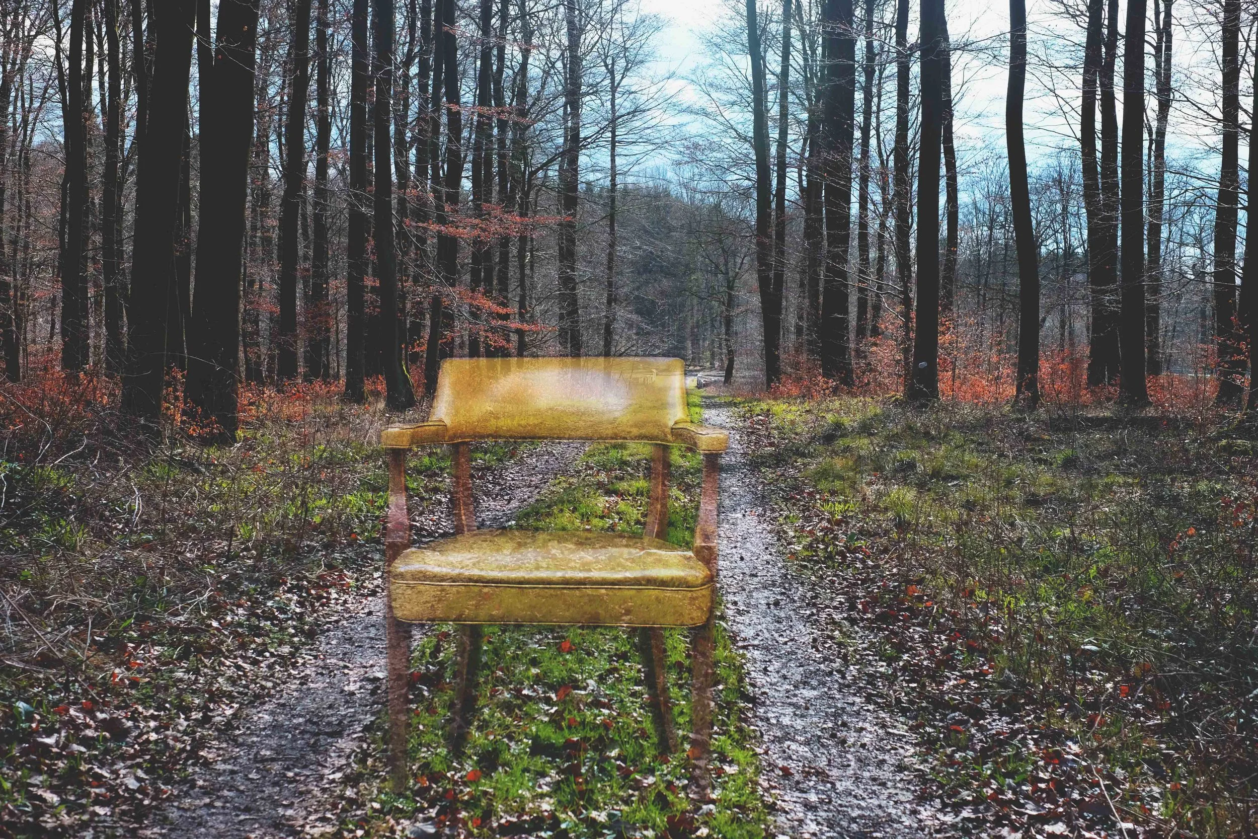 "der gelbe stuhl" 1/1 vinyl with acrylic cover. SOLD