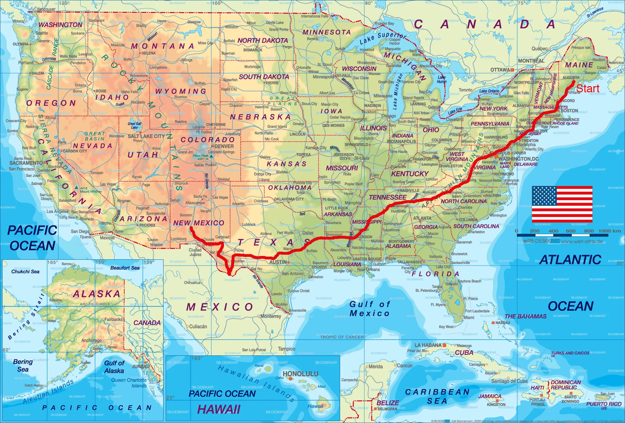 The route covered in this blog post.