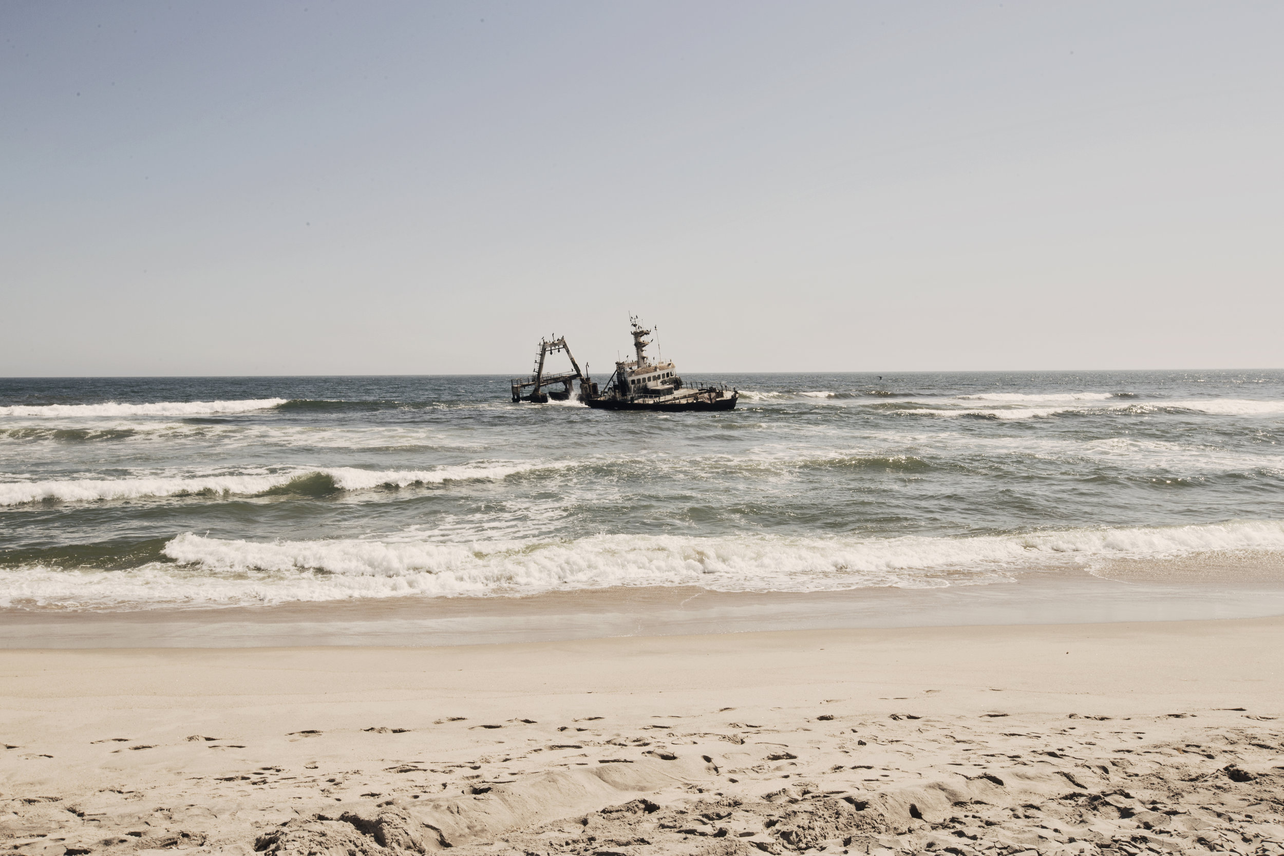  A shipwreck along the Skeleton Coast, Namibia. 