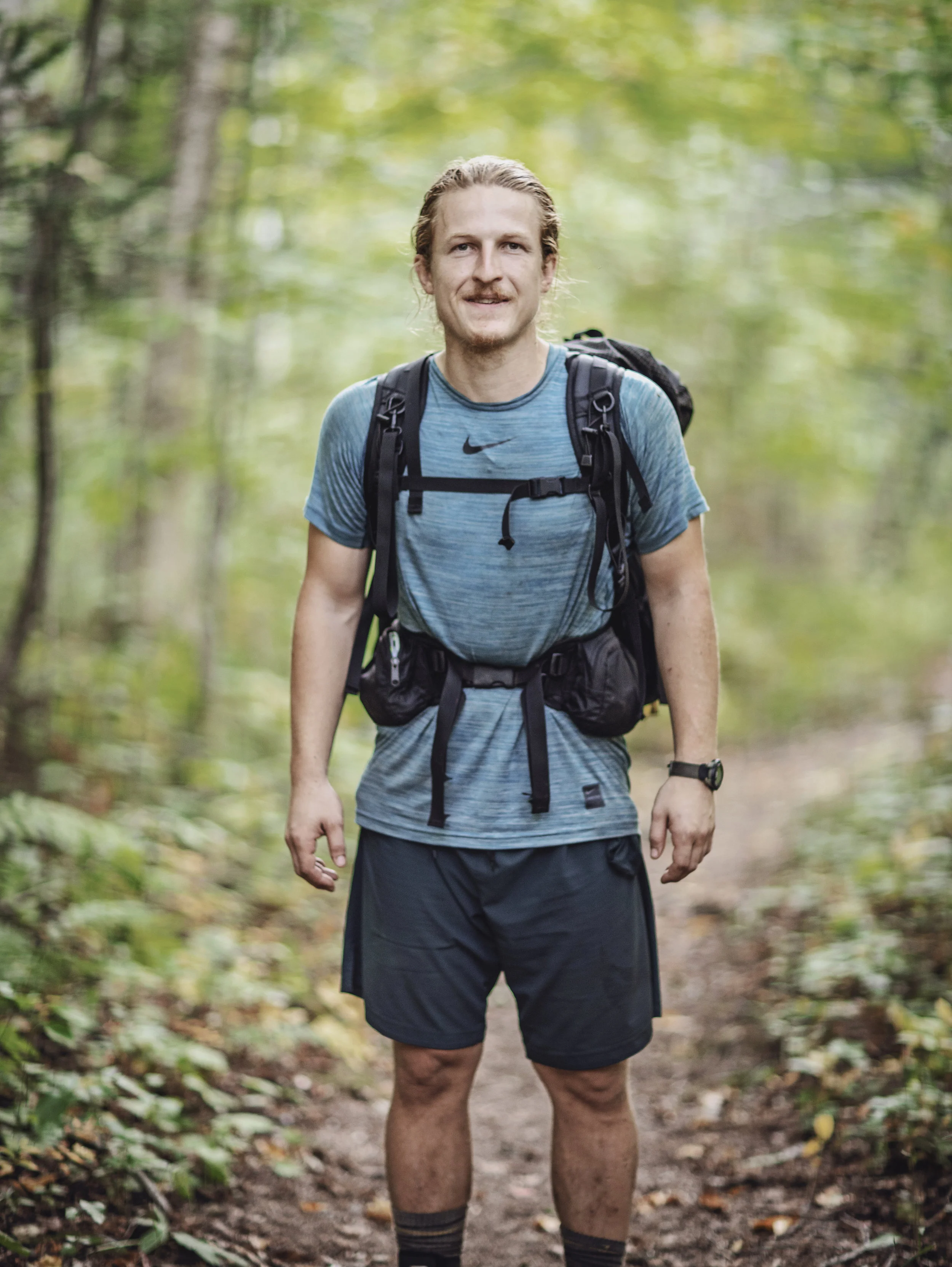 “Hiking the Appalachian Trail has been a dream for probably eight or nine years. I heard about it in college in South Carolina and looked it up one day when I was in the computer lab. Each spring I would think about the trail and follow bloggers who were hiking. I started taking small day hikes in South Carolina. Being up on top of a mountain, man, that is addicting. I was ready to go in the spring of 2012. I had all my gear, I hadn’t registered for classes. I did everything except show up and start hiking because I tripped and fell in love with a girl real hard. That relationship blew up a couple of years ago and I found myself back home with a dead-end job in a dead-end town. I looked around one day at my job; I was working with a bunch of middle-aged men who had done the same thing at this factory for 30 years and they talked about the same thing every day for the last 30 years. It was like the movie Groundhog Day . It was miserable. I still followed bloggers every year so I decided it was time to stop thinking about it and start doing it. I took a leap of faith and it’s been the greatest decision I’ve ever made in my entire life. I feel like I’m where I’m supposed to be. There are no bad days out here, only bad moments. Even when I finish on Katahdin I want to keep hiking, The walk’s not over.”