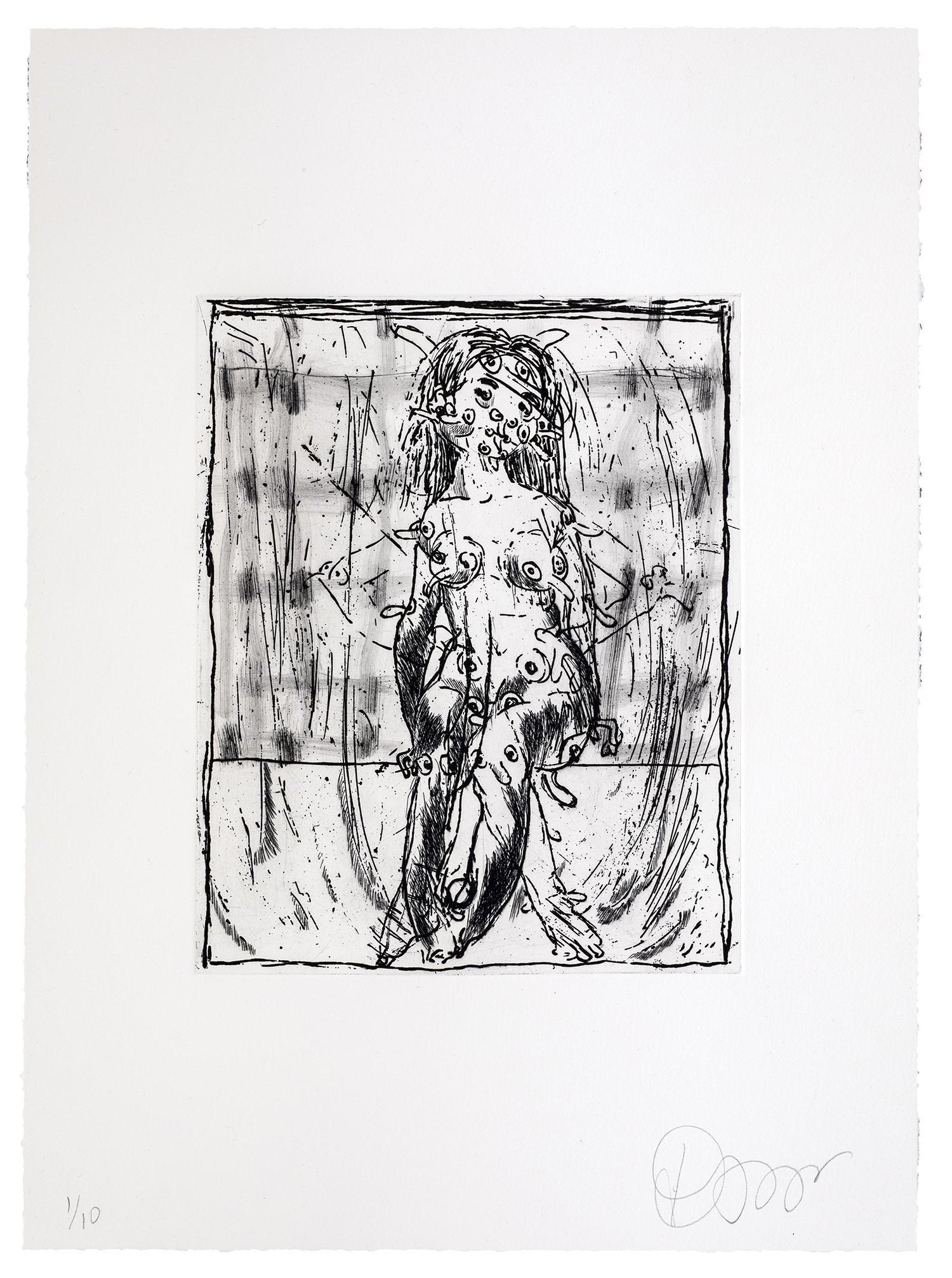 2018, etching