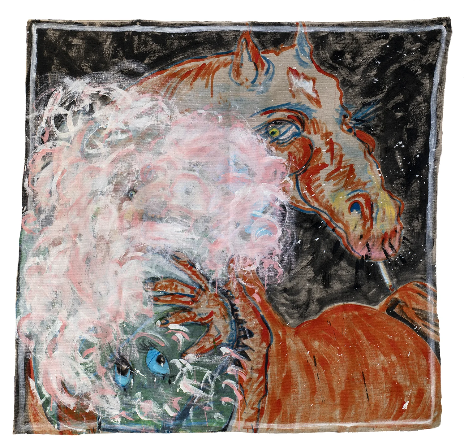 2018, mixed media on linen