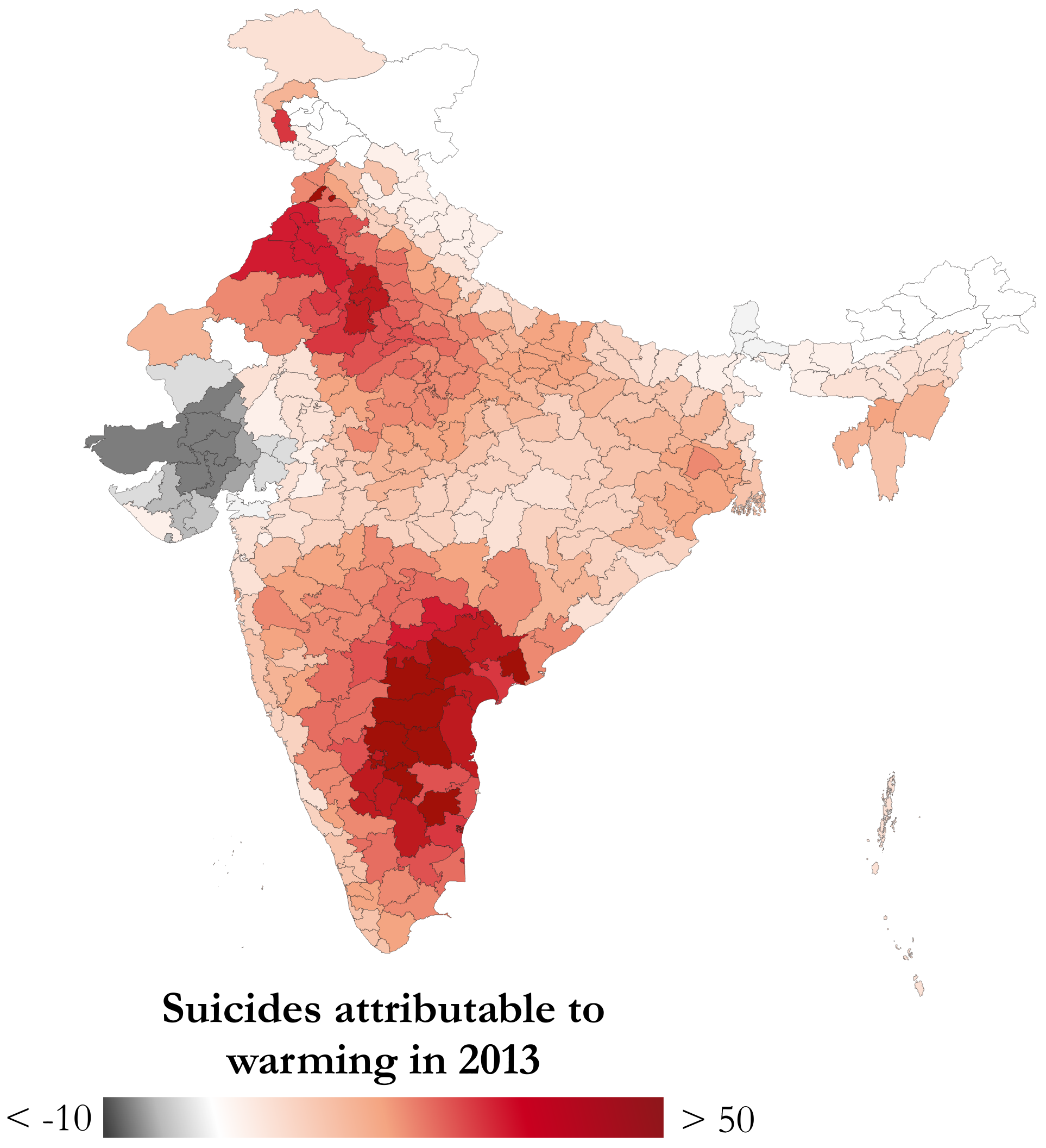Crop-damaging temperatures increase suicide rates in India