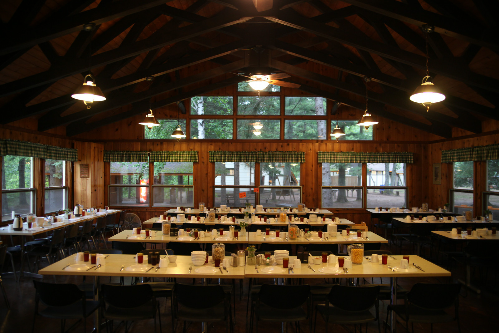 The Dining Hall seats 175. Our staff and volunteers work hard to provide well-balanced meals that taste delicious. 