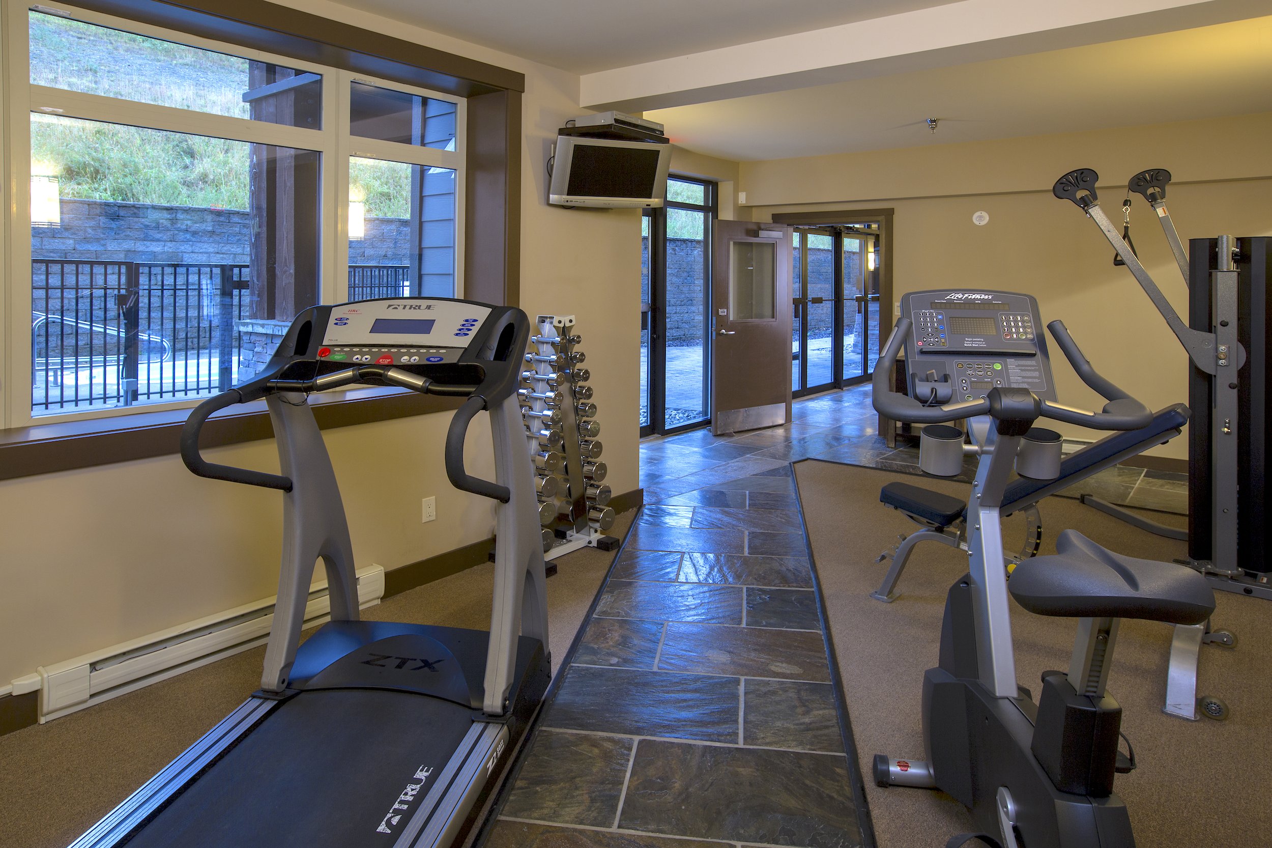 Stay Active in the Fitness Room at Palliser Lodge