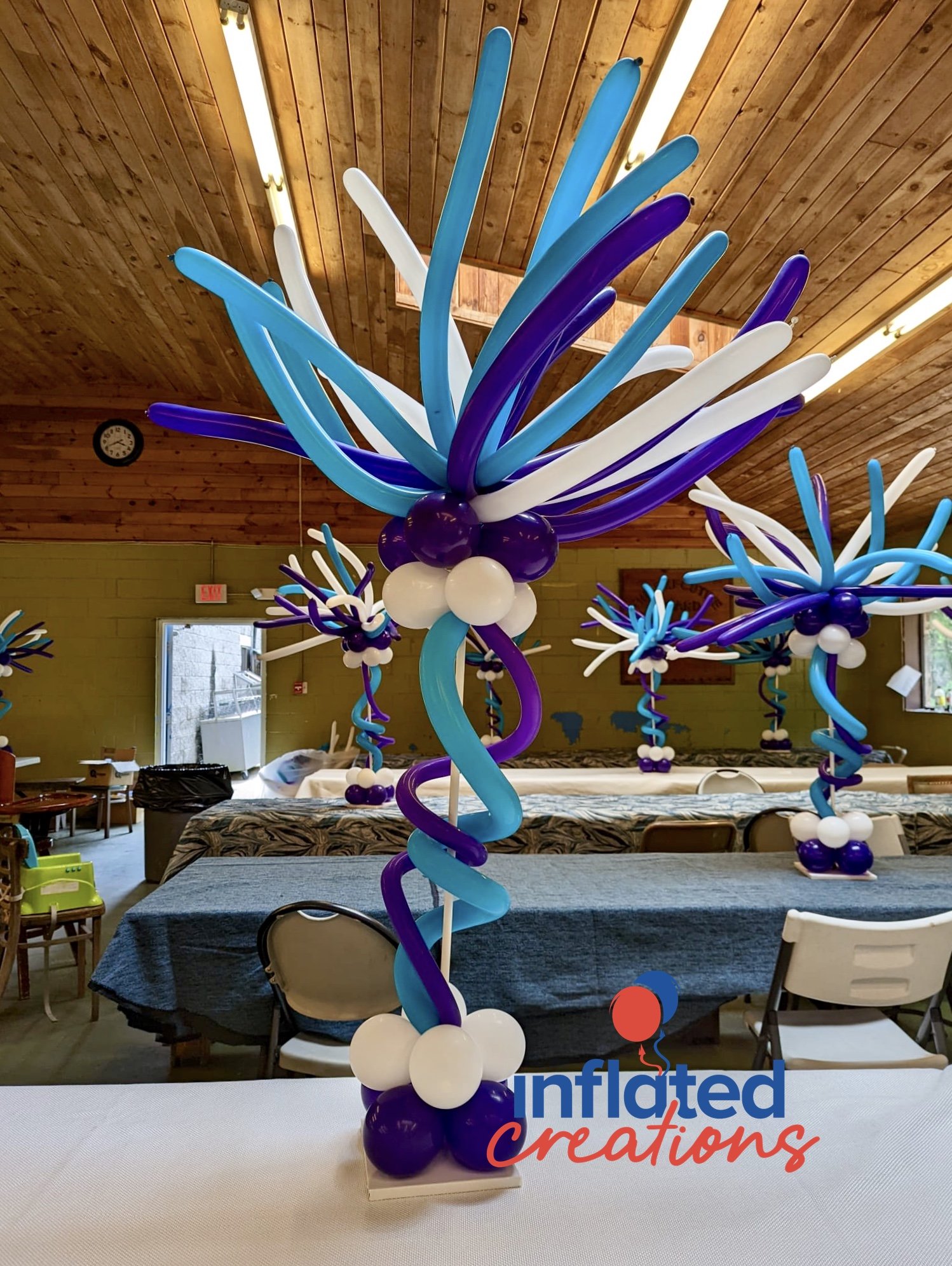 260 top spiral balloon centerpiece