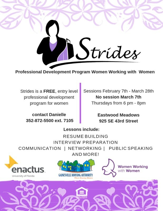 Strides: professional Development Program Women Working with Women