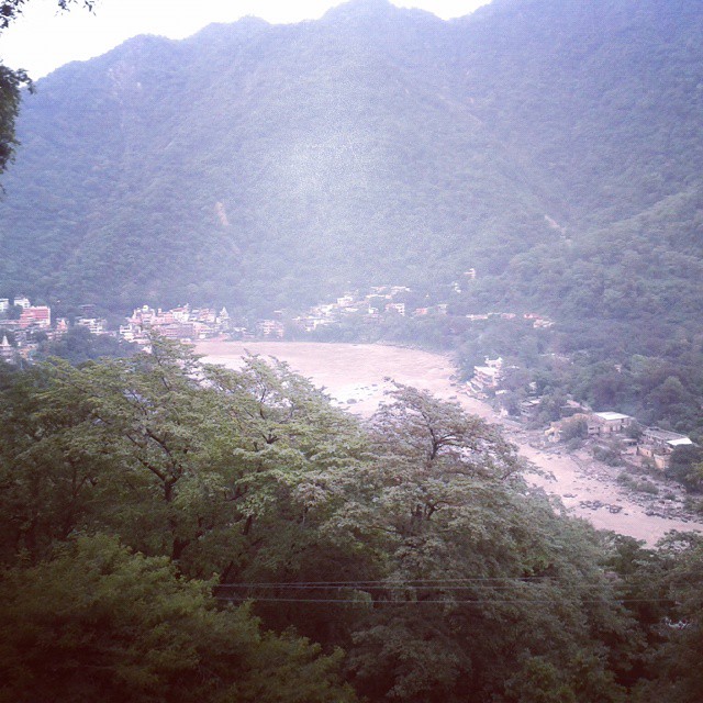 View of the Ganges River in Rishikesh