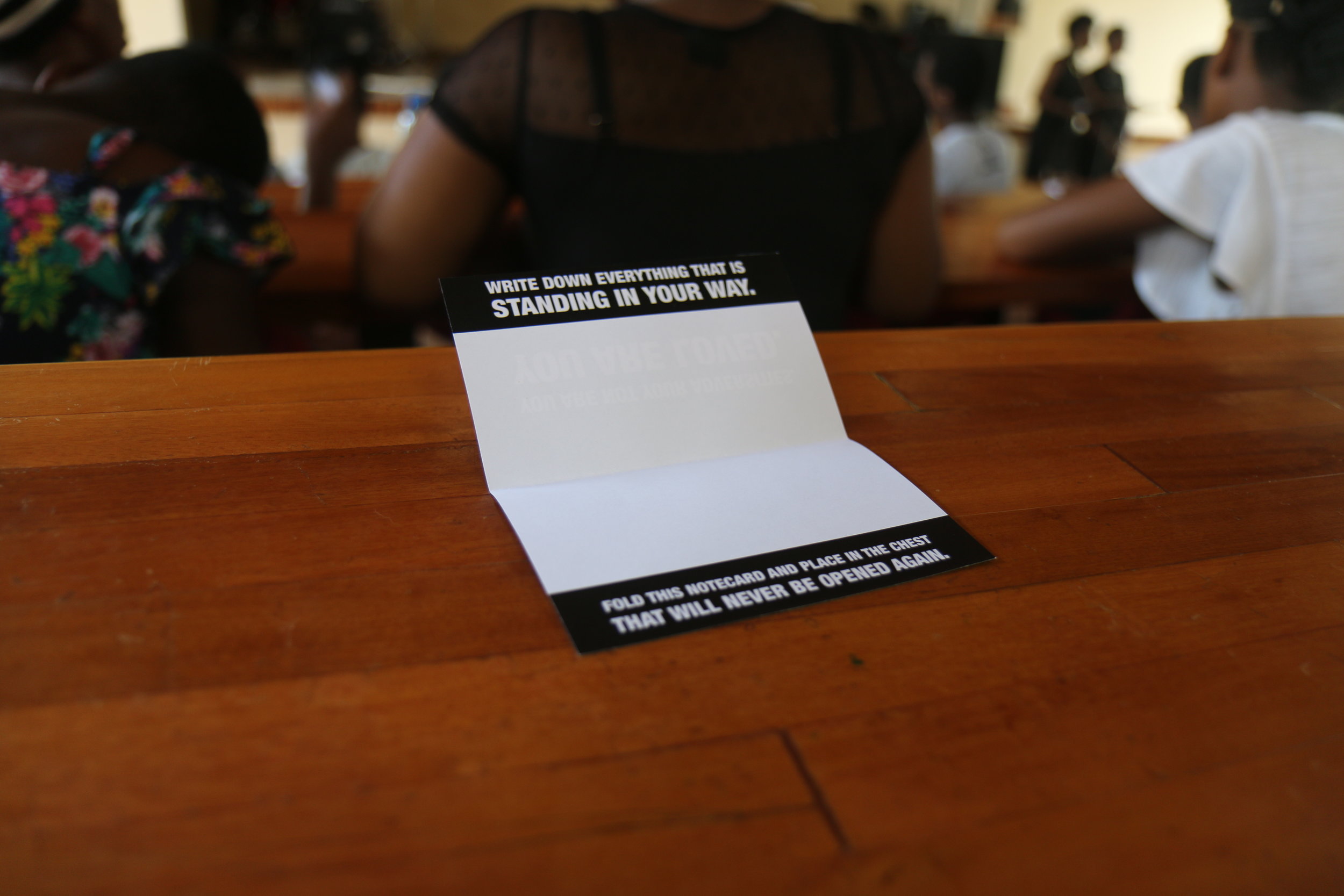Adversity Chest Notecard